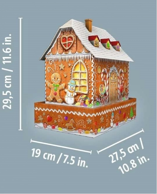 RAVENSBURGER Świecące 3D puzzle Nocna edycja Chatka z piernika 216 elementów
