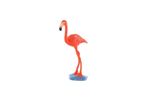 Plastowa figurka karaibskiego flaminga 9 cm