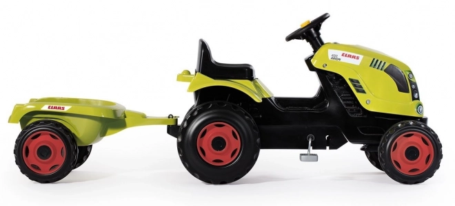 Traktor na pedały CLAAS Arion 400 z przyczepką zielony