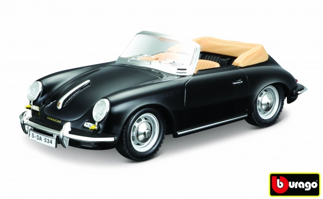 Bburago Porsche 356 B Cabriolet czarny 1:24