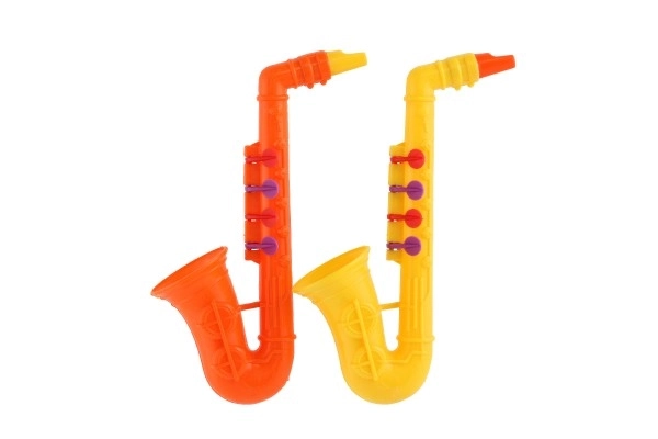 Saksofon plastowy 24cm 2 kolory w torebce