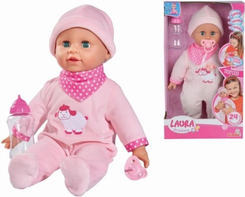 Lalka Laura z buteleczką i dźwiękami