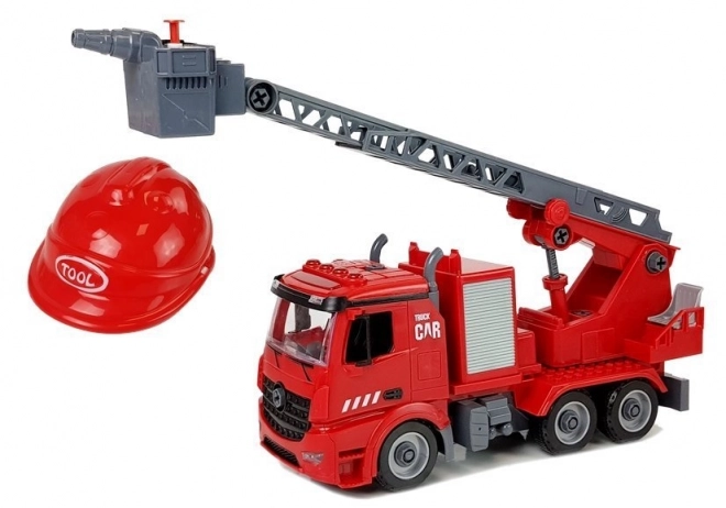 Zestaw DIY Strażacki Wóz 2w1 z Wymiennymi Podnośnikami