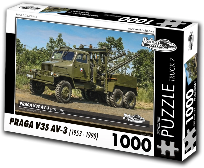 Puzzle Retro-auta TRUCK nr 7 PRAGA V3S AV-3 1000 elementów