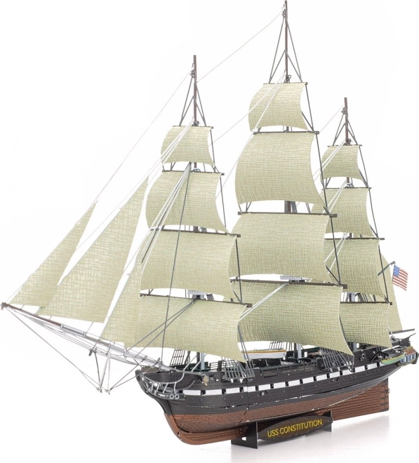 metal earth 3D puzzle premium series: żaglowiec USS Constitution – metalowy model