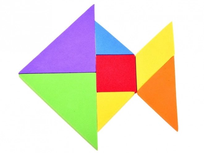 Kolorowa łamigłówka Tangram z miękkiej pianki