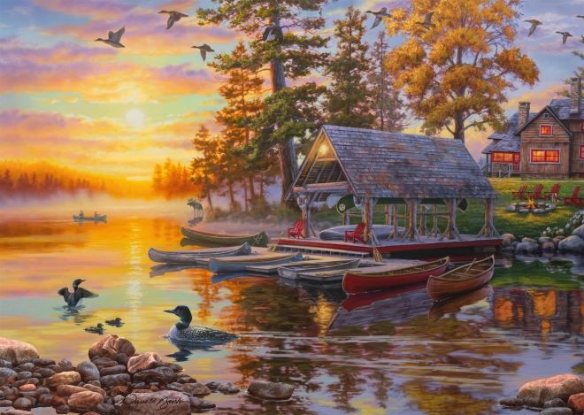 Puzzle Przystań z kajakami 1000 elementów