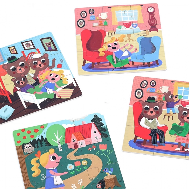 Vilac drewniane puzzle Złotowłosa 4 w 1