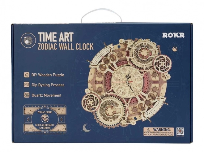 RoboTime 3D drewniane mechaniczne puzzle Zegar z kalendarzem