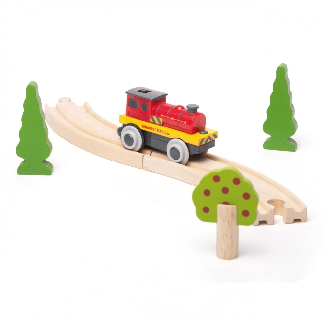 Bigjigs Rail Elektryczna lokomotywa Czerwony siłacz
