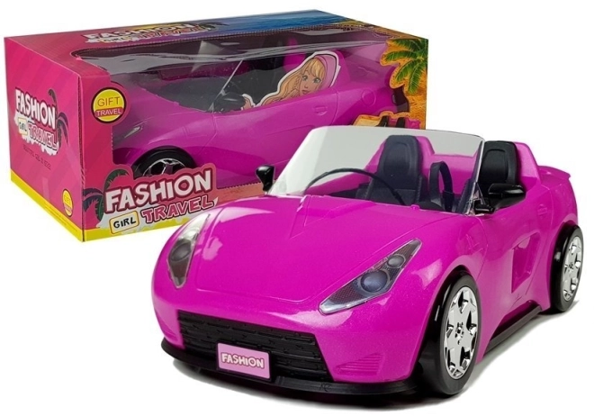Różowe autko dla lalek Cabrio 34 cm