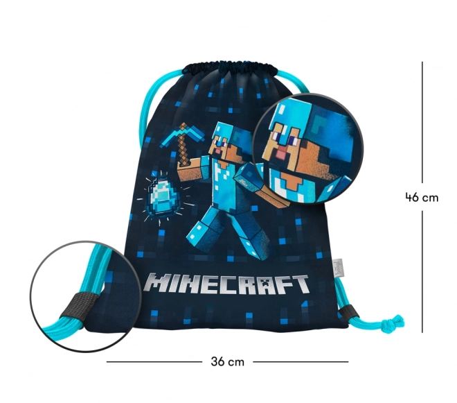 BAAGL Worek Minecraft Niebieski Kilof