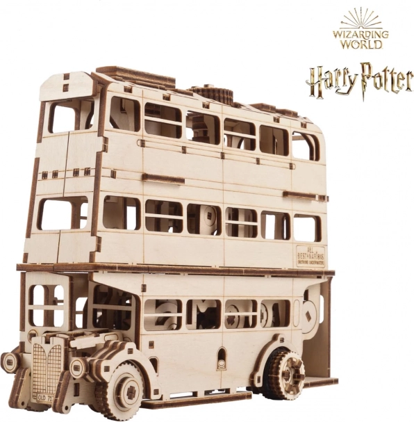 Ugears 3D Drewniane Mechaniczne Puzzle Rycerski Autobus Harry Potter