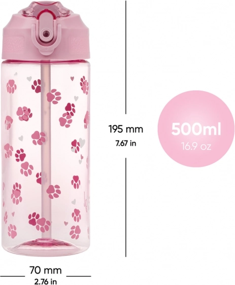 Trwała butelka na napoje Baagl Łapki 500 ml