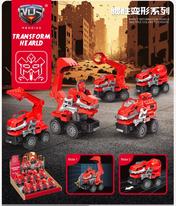 Autorobot Dino Strażacki 11 cm