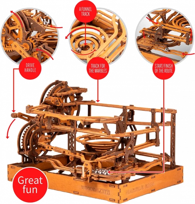WOODEN CITY 3D drewniane puzzle Kulodrom 265 części