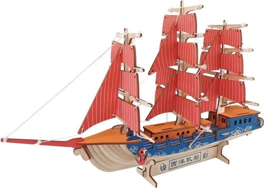 Woodcraft drewniane puzzle 3D europejski żaglowiec