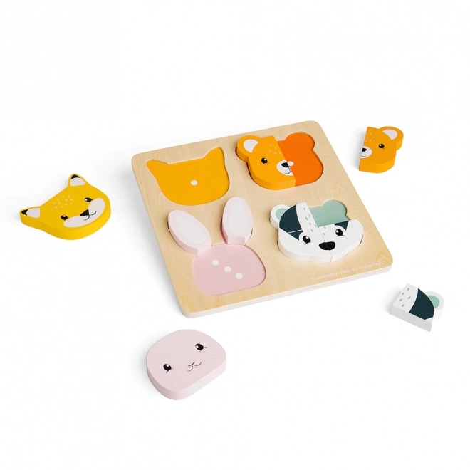 Drewniane puzzle wkładane z liczeniem Bigjigs Toys