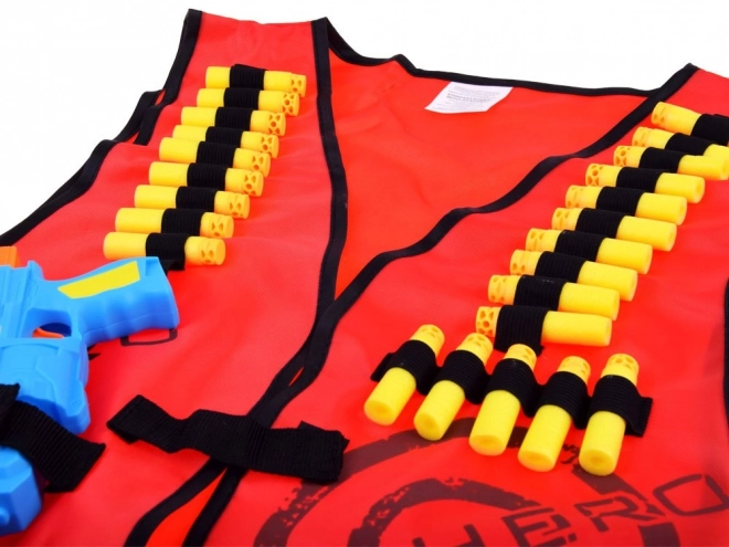 Zestaw kamizelki i nabojów do Nerf – Czerwony