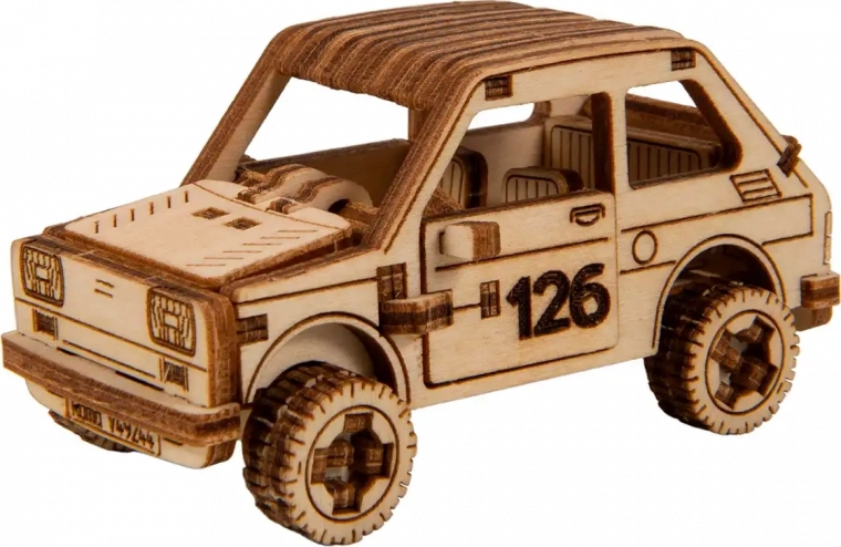 Drewniane puzzle 3D – model rajdowego auta 3