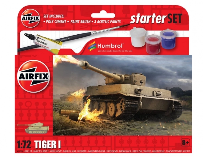 Plastikowy model Tiger I w małym zestawie