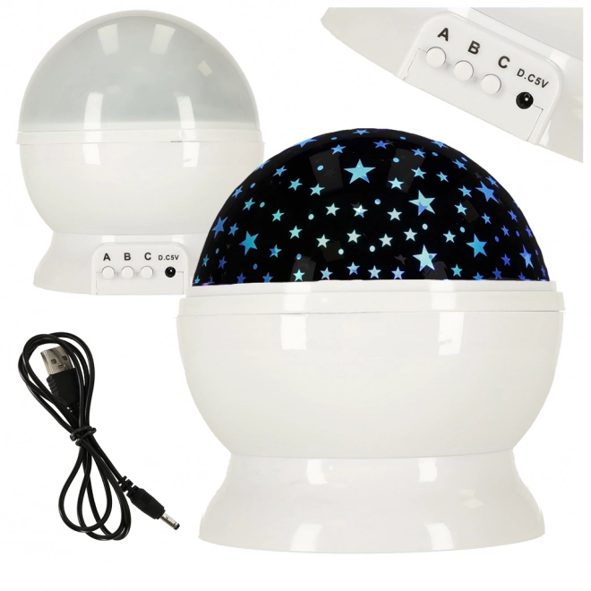 Gwiaździsta nocna lampa – Biała