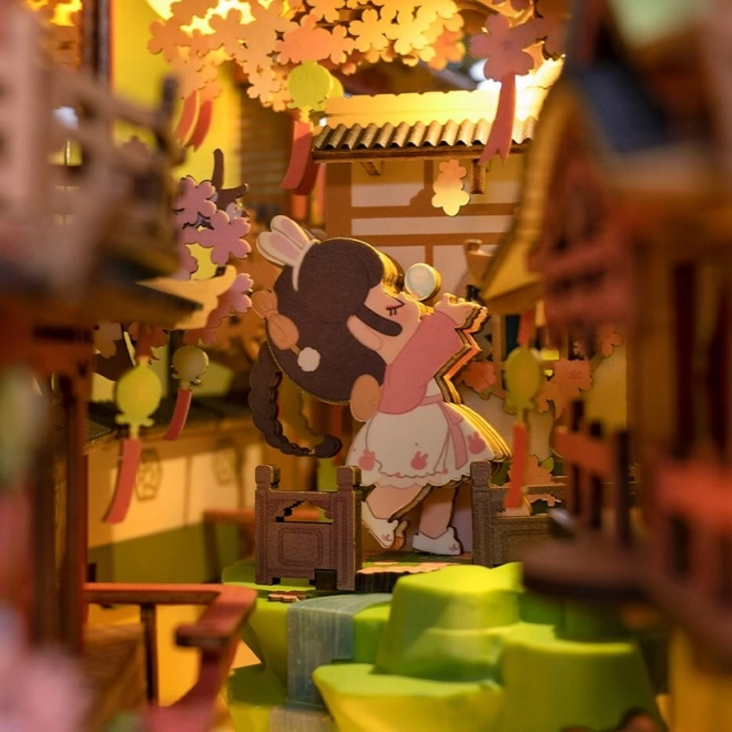 RoboTime 3D Puzzle Podpórka do książek "Falling Sakura" (drewniana)