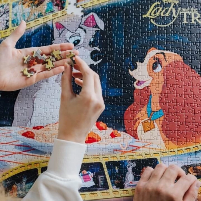 TREFL Puzzle Premium Plus Ikoniczne Momenty: Zakochany kundel 1000 elementów