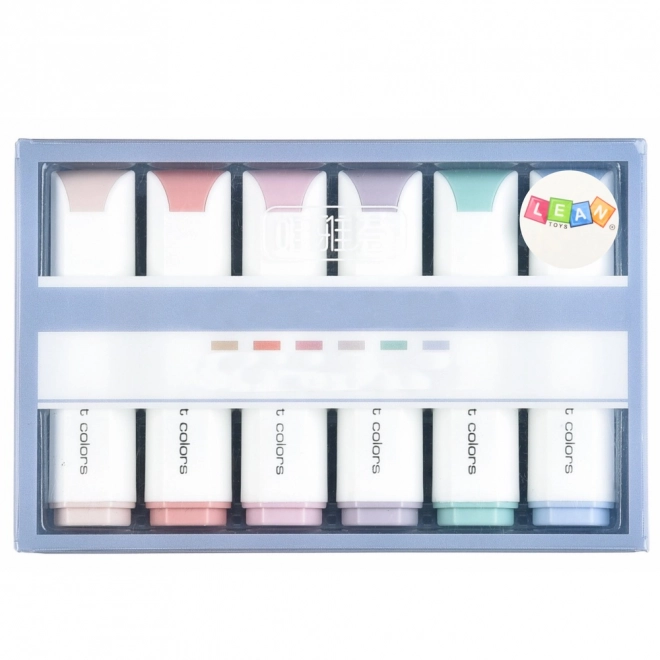 Zestaw mini zakreślaczy w pastelowych kolorach 6 szt.
