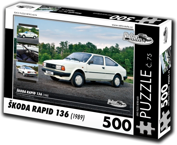Puzzle Retro-auta Škoda Rapid 136 (1988) – 500 elementów