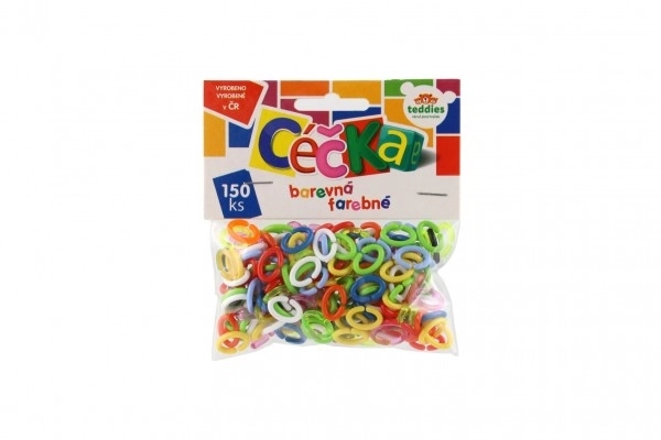 Kolorowe C-kształty 150 sztuk z plastiku w woreczku