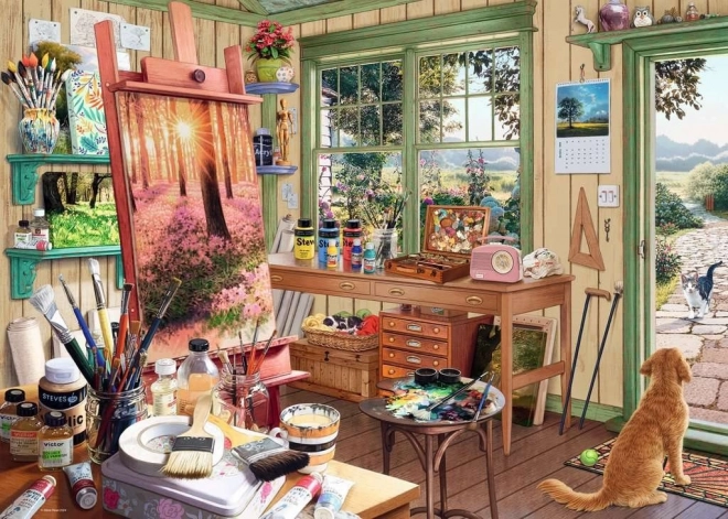 Ravensburger puzzle Moja przystań: ogrodowa pracownia 1000 elementów