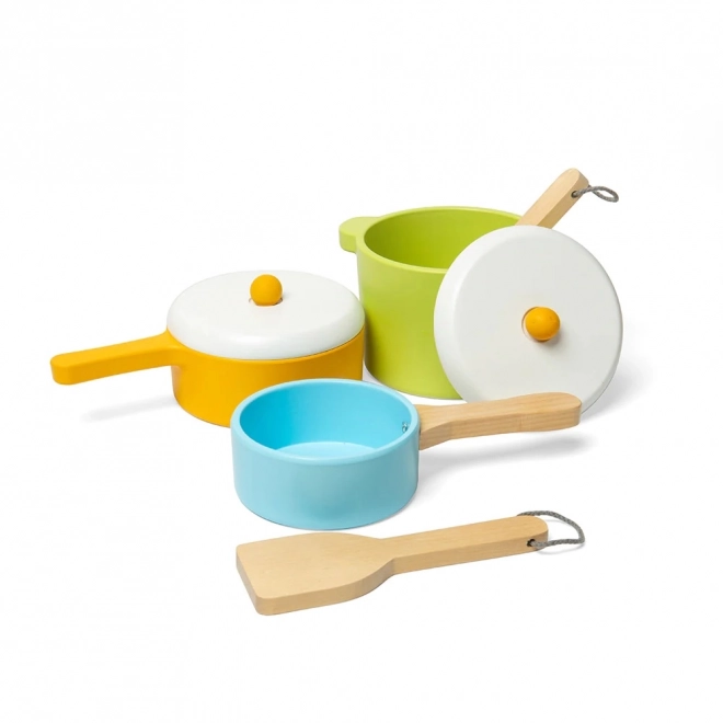 Dziecięcy zestaw naczyń kuchennych Bigjigs Toys