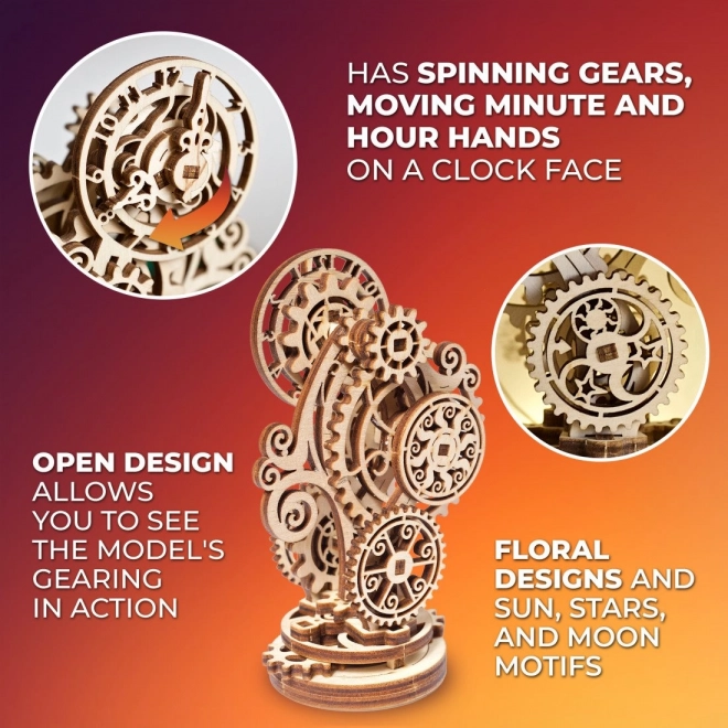 Ugears 3D drewniane mechaniczne puzzle Steampunkowe zegary