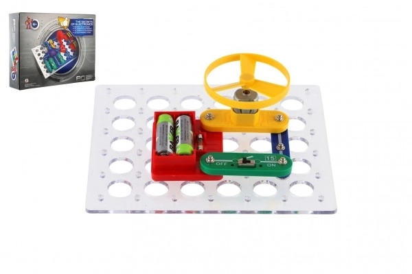 Tajemnice elektroniki 80 eksperymentów mini na baterie w pudełku 24x18x4cm od 6 lat