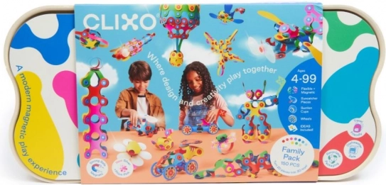 Magnetyczne klocki Clixo Family Pack - 150 elementów