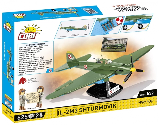 Historyczna kolekcja WWI IL-2M3 Shturmovik 625 klocków