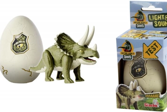 Świecąca figurka dinozaura w jajku