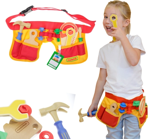 Dziecięcy pas ciesielski z narzędziami 12 szt. MASTERKIDZ