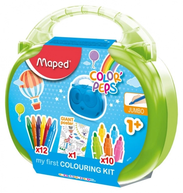 Zestaw artystyczny dla małych dzieci walizka z kredkami Colorpeps Jumbo Maped markery
