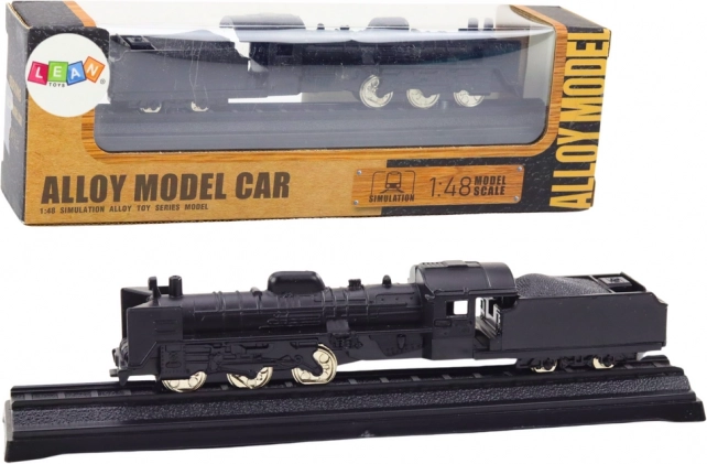 Metalowy kolekcjonerski model lokomotywy 1:48 – czarny