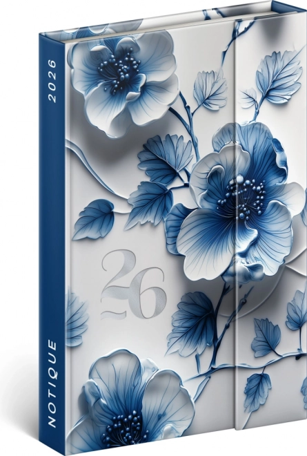 Notique tygodniowy magnetyczny terminarz Porcelanowy kwiat 2026