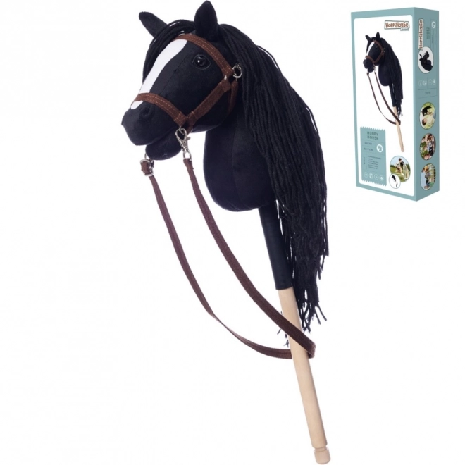 HOPPIHORSE koń na kiju hobby horse rozmiar A4 czarny