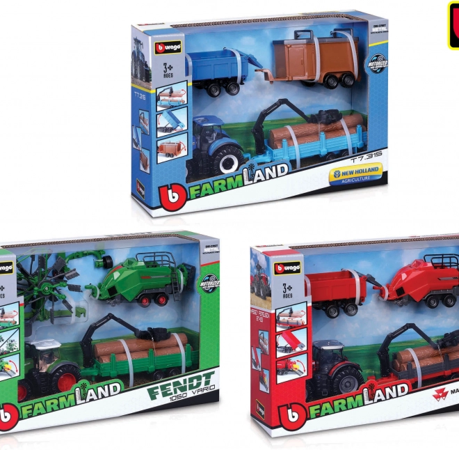 Bburago 10cm Farm traktor zestaw upominkowy