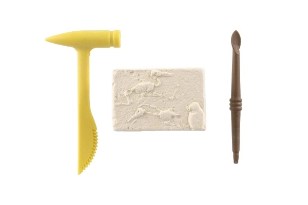 Mały archeolog dinozaur skamielina plastik 2 kolory w blistrze 12,5x19x5cm 12 szt. w pudełku