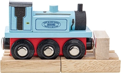 Bigjigs Rail drewniany pociąg Terrier – niebieski