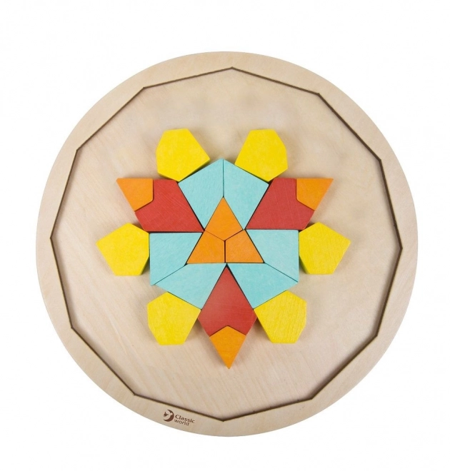 Montessori układanka mandala - wzory, kształty i kolory