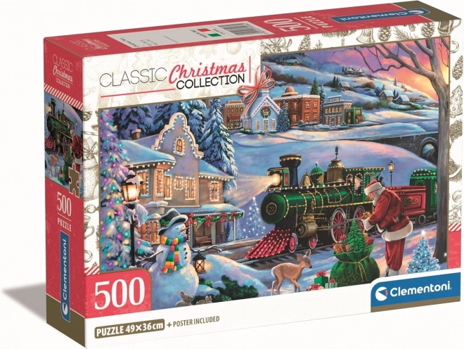 Świąteczne puzzle Świąteczny pociąg 500 elementów
