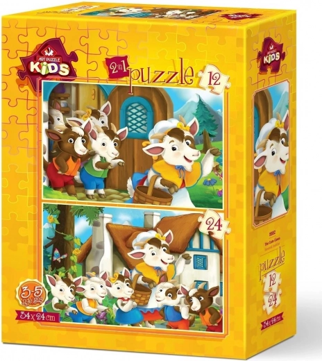 Puzzle urocze cielątka 12 i 24 elementy