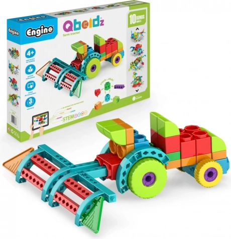 Engino Qboidz traktor – zestaw konstrukcyjny dla dzieci, 10 modeli